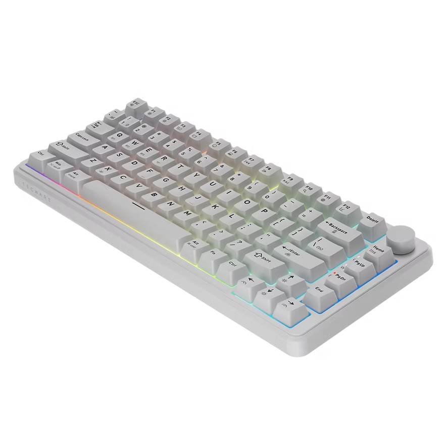 Tecware Ghost 75 Wireless Mechanical Keyboard Linear Switch - White